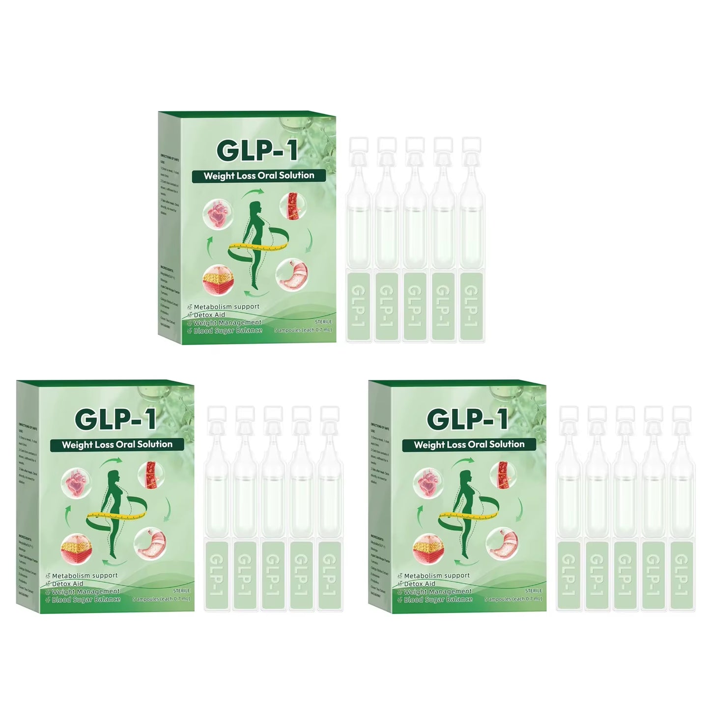 3/2/1Box GLP-1 Natural Supplement Drops,For Women Men Natural Advanced Body Care Liquids Drops Body Care Supplies