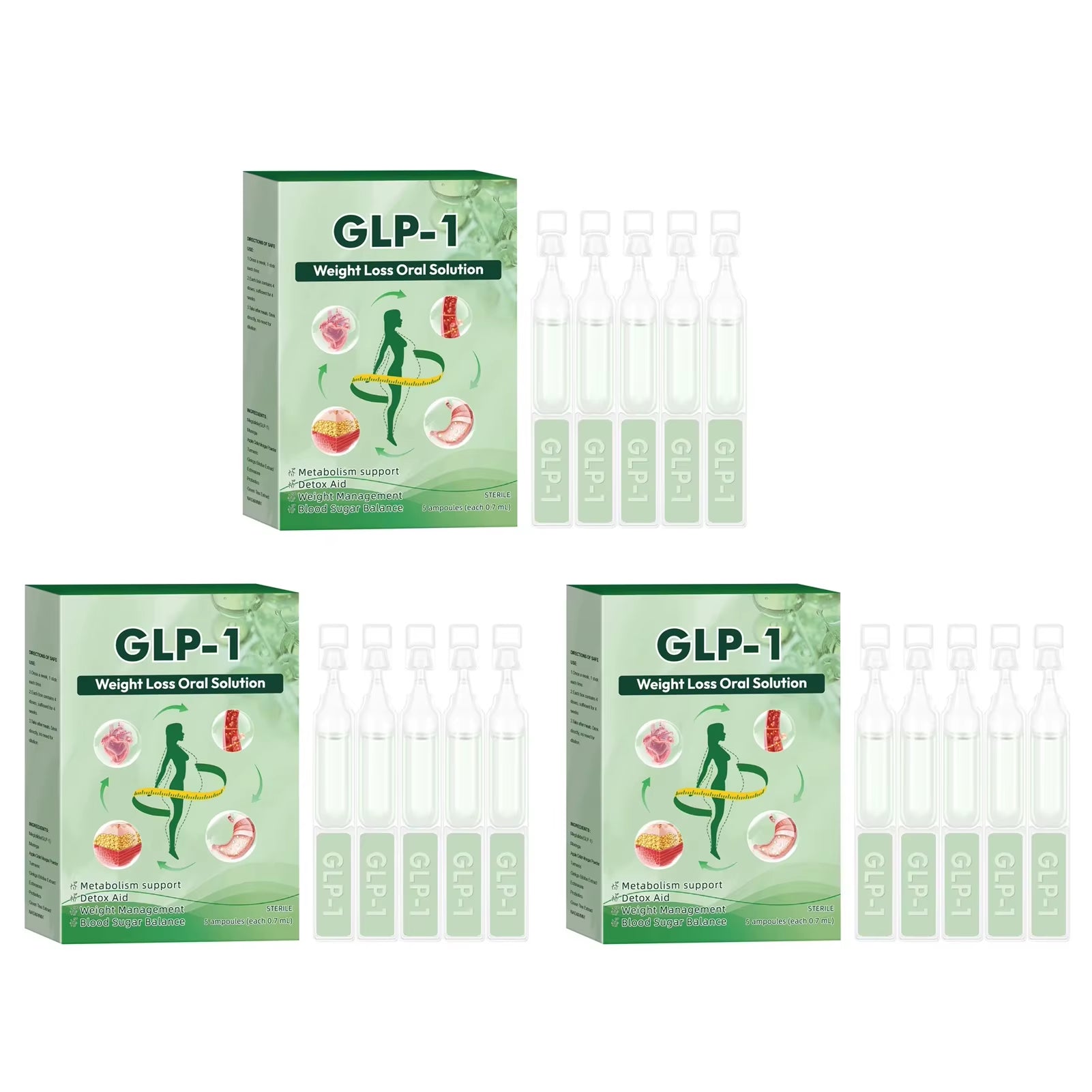 3/2/1Box GLP-1 Natural Supplement Drops,For Women Men Natural Advanced Body Care Liquids Drops Body Care Supplies